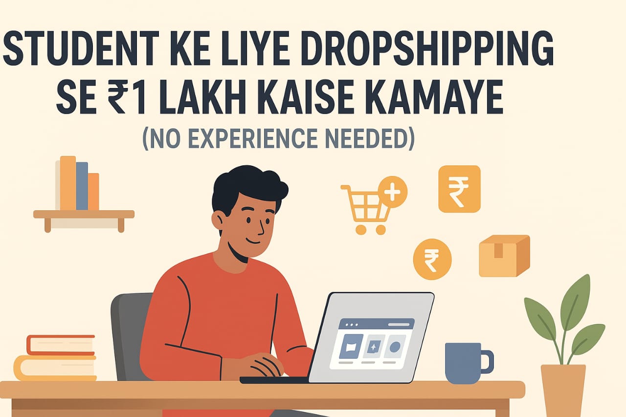 Student Ke Liye Dropshipping Se ₹1 Lakh Kaise Kamaye (No Experience Needed)