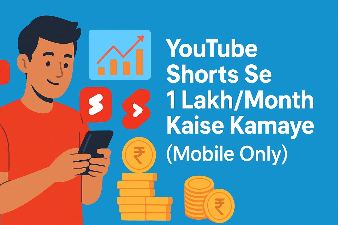 YouTube Shorts Se 1 Lakh/Month Kaise Kamaye (Mobile Only) – Ultimate Guide